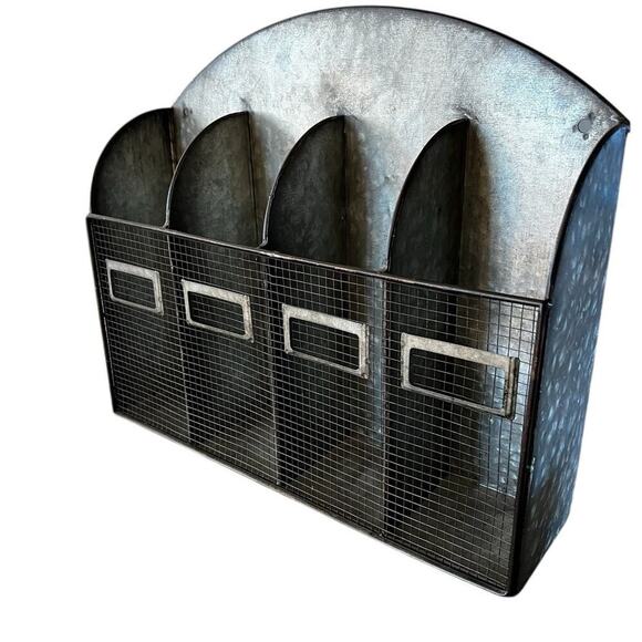 Galvanized, rustic farmhouse, organizer decor - Picture 2 of 11